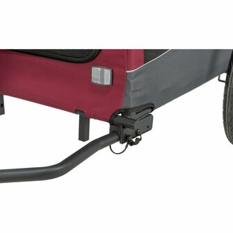 Trixie hondenfietskar grijs rood medium voor honden tot 22 kg - arm
