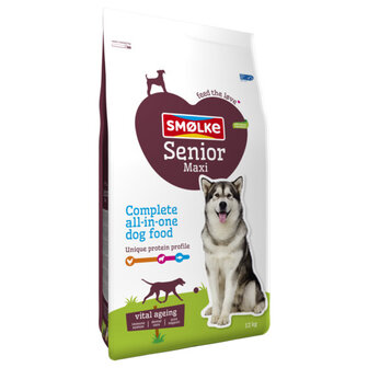 Sm&oslash;lke Senior Maxi 12kg &ndash; Seniorenvoeding grote honden