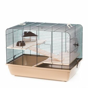 Hamsterkooi Rex 2 - 59x48x43 cm met Houten Etages