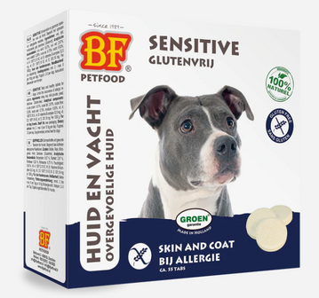 BF Sensitive koudgeperste hypoallergene gisttabletten voor honden met gevoelige huid en vacht