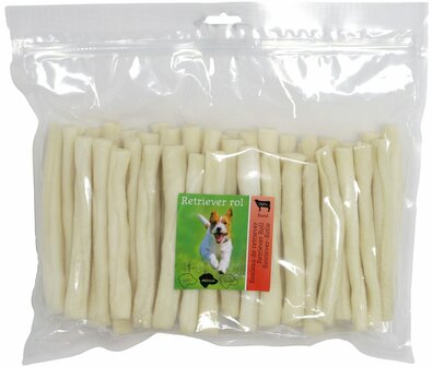 Witte Kauwrollen voor honden | 50 stuks - 15 cm verpakking