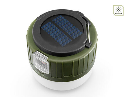 Delphin SVITA compacte bivvy lamp en kampeerlamp met afstandsbediening en ophanghaak.
