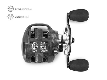 Delphin RYDAX ultra lichte carbon baitcast druppelreel met dubbele slinger EVA foam handgrepen en stervormige slipknop voor de 