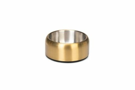 Luxe gouden Designed by Lotte Noar hondenvoerbak van RVS met antislipbodem