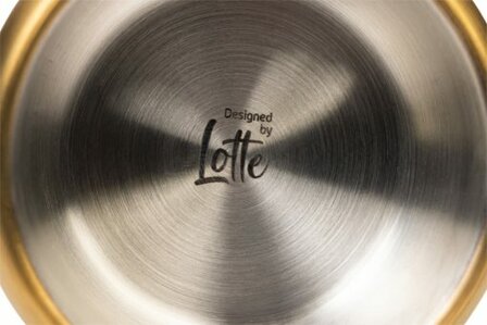 Luxe gouden Designed by Lotte Noar hondenvoerbak van RVS met antislipbodem