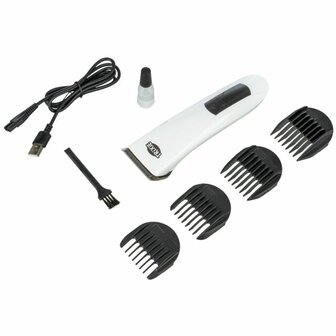 Trixie Accu-Tondeuse TR1600 snoerloze hondentondeuse met digitaal display en opzetkammen, alle onderdelen