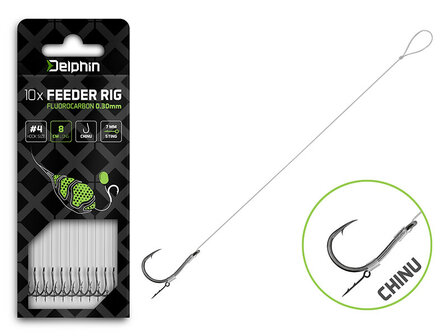 Delphin Feeder rig Delphin Fluoro Sting Chinu 10 stuks met bait spike