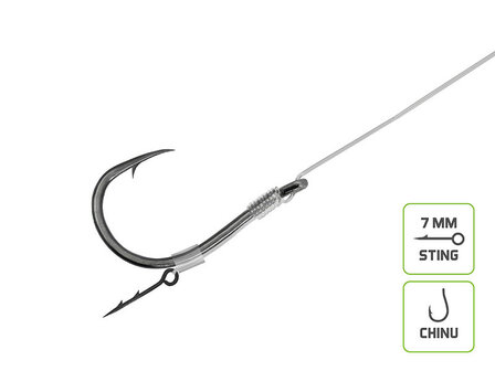 Delphin Feeder rig Delphin Fluoro Sting Chinu 10 stuks met bait spike