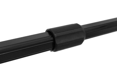 Delphin Rodpod Bronx zwarte aluminium rodpod voor 3 hengels inclusief opbergtas, uitschuifbaar