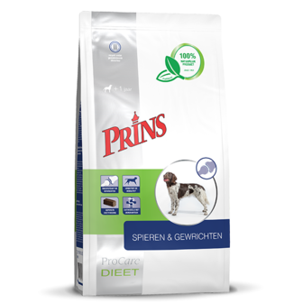 Prins ProCare Dieet Spieren en Gewrichten 3 kg geperste hondenbrokken voor de ondersteuning van de mobiliteit bij honden.