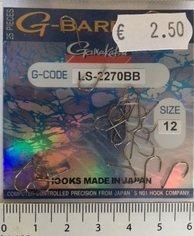 Gamakatsu Barbless 2270 haken zonder weerhaak