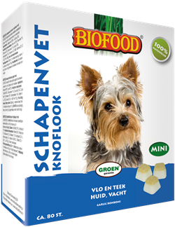 Biofood schapenvet bonbon met knoflook mini