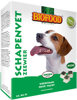 Biofood schapenvet blokjes met zeewier mini