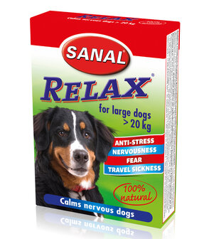Sanal Relax grote hond kalmeringstabletten vuurwerk wagenziekte