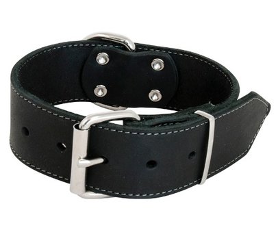 Jack en vanilla halsband breed zwart