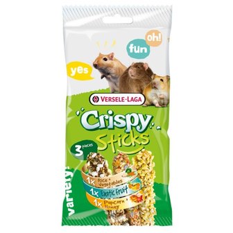 Crispy sticks hamster, gerbil tamme rat per 3stuks