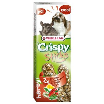 Crispy sticks chinchilla konijn kruiden 2 stuks