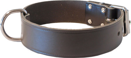 Bruin leren honden halsband