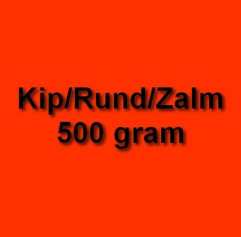 Honden eten gezond kip rund zalm 500gram