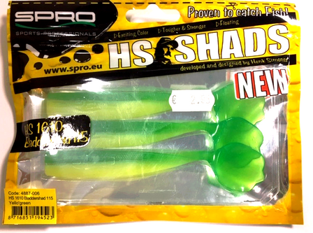 HS Shads Bladdershads yellow green 115