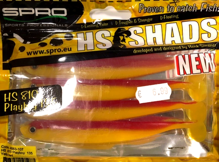 SH Shads Playboy 135 yellow red