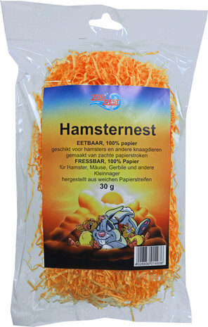 Zoobest Hamsternest 30 gram oranje