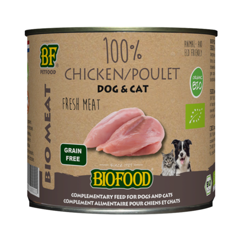 Biofood Organic 100% kippenvlees 200 gram