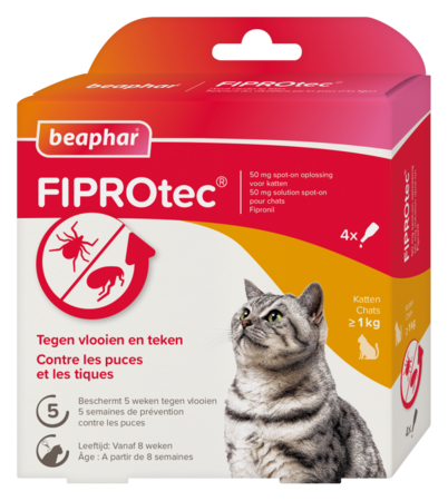 Fiprotec katten vlooiendruppels tekendruppels 3+1 gratis