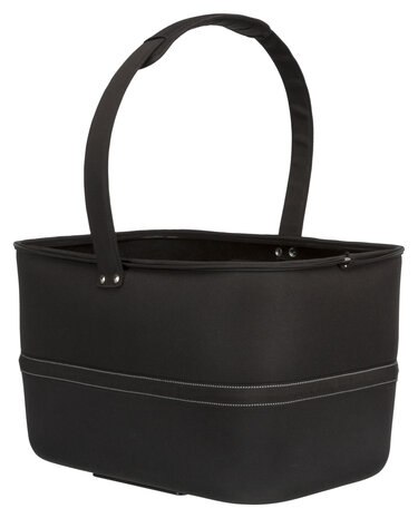 Trixie hondenmand voor fietsstuur zwart met gaasafdekking en regenkap voor honden tot 6 kg reistas open