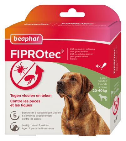Beaphar fiprotec spot on vlooiendruppels hond 20-40 kg