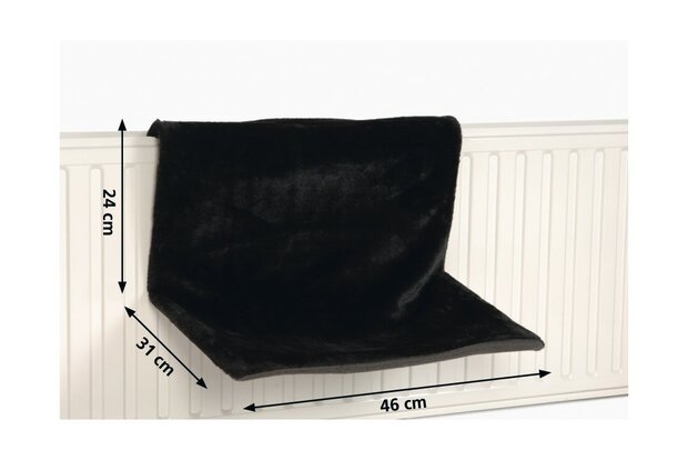 radiator hangmat zwart afmetingen