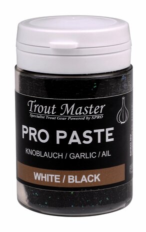Trout master foreldeeg wit - black glitter det.1