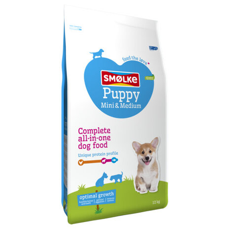 Smolke puppy mini medium 12kg nieuwe verpakking