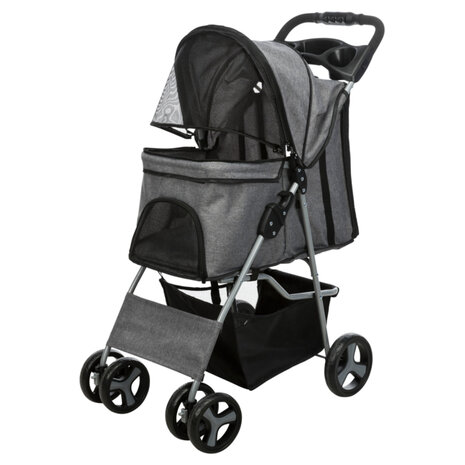 Honden Buggy Zwart grijs det.2