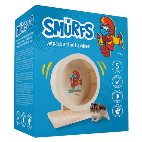 Jetpack smurf houten loopwiel 15 cm det.3