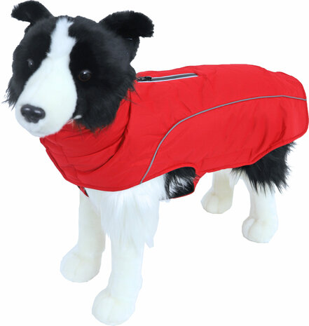 Boony Dog fashion hondenjas luxury waterproof rood det.1
