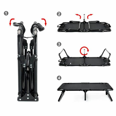 Hondenstretcher zwart 107x61 cm