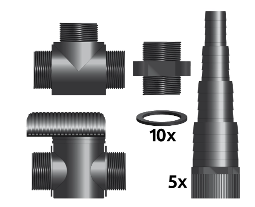 Superfish multi aansluitset 20-25-32-40 mm vijverslang det.1