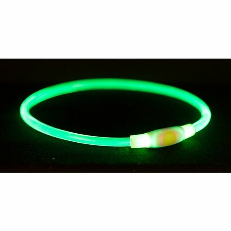 Led honden verlichtingshalsband USB groen det.1