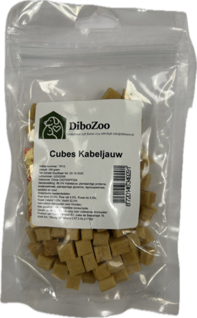 DiboZoo hondensnack cubes kabeljauw 100 gram