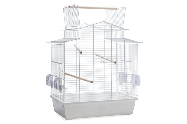 Vogelkooi Big Iza 3 Open Wit det.1