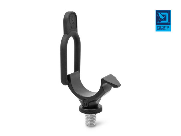 Delphin LOX hengelhouder met rubberband open