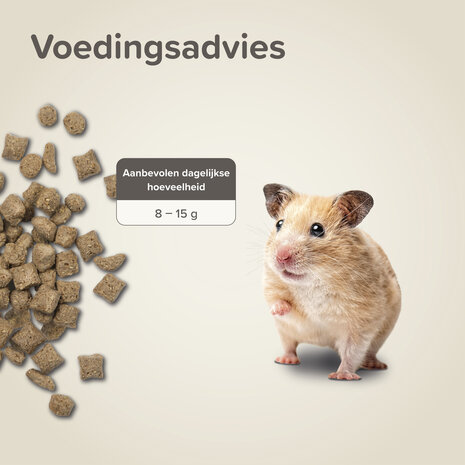 Beaphar Care+ Hamster 700 gram – voedingstabel