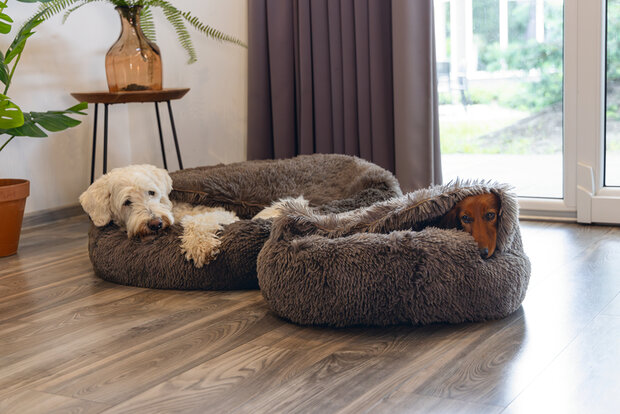 Beeztees Yala Bruine Pluche Hondenmand | Extra Zacht & Fluffy