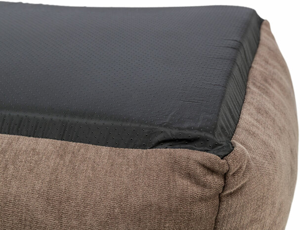 Bruine Trixie Lennox orthopedische hondenmand met stevige rand en antislip onderkant