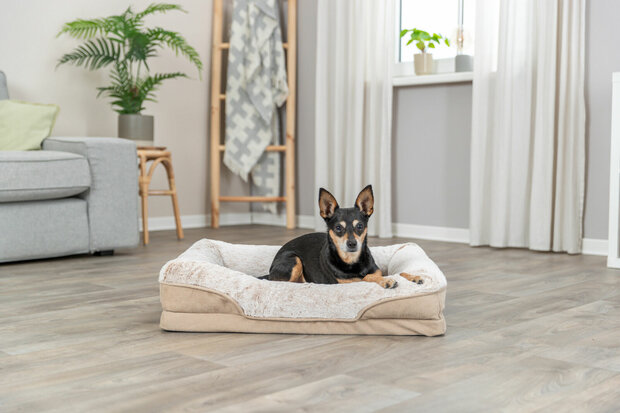 Trixie Lino orthopedische hondenmand beige met memory foam beige