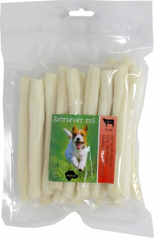 Witte Kauwrollen voor honden | 15 stuks - 15 cm