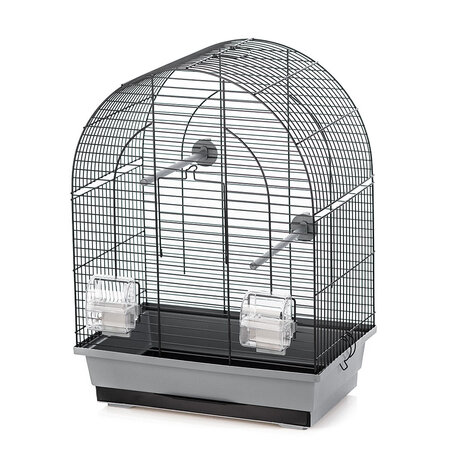 Vogelkooi Lusi 1 zwart grijs voor kanarie, parkiet en tropische vogels