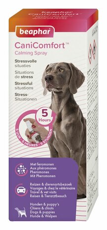 Beaphar CaniComfort kalmerende spray 60 ml met feromonen voor honden tegen stress en reisangst