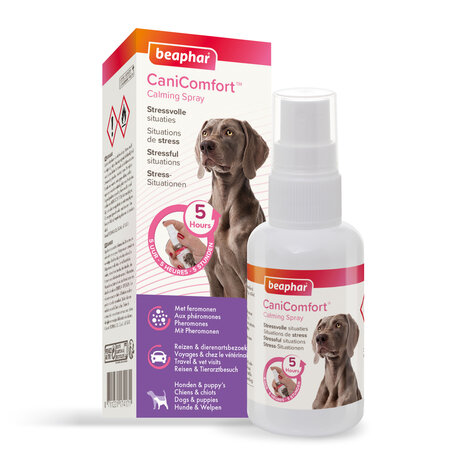 Beaphar CaniComfort kalmerende spray 60 ml met feromonen voor honden tegen stress en reisangst